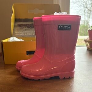 Roma Vibrant Pink Waterproof Rain Boots